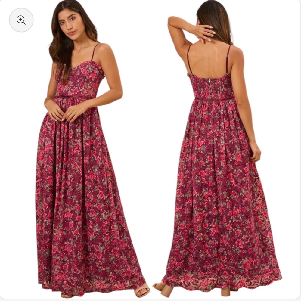 Altar'd State Pink Floral Maxi Dress